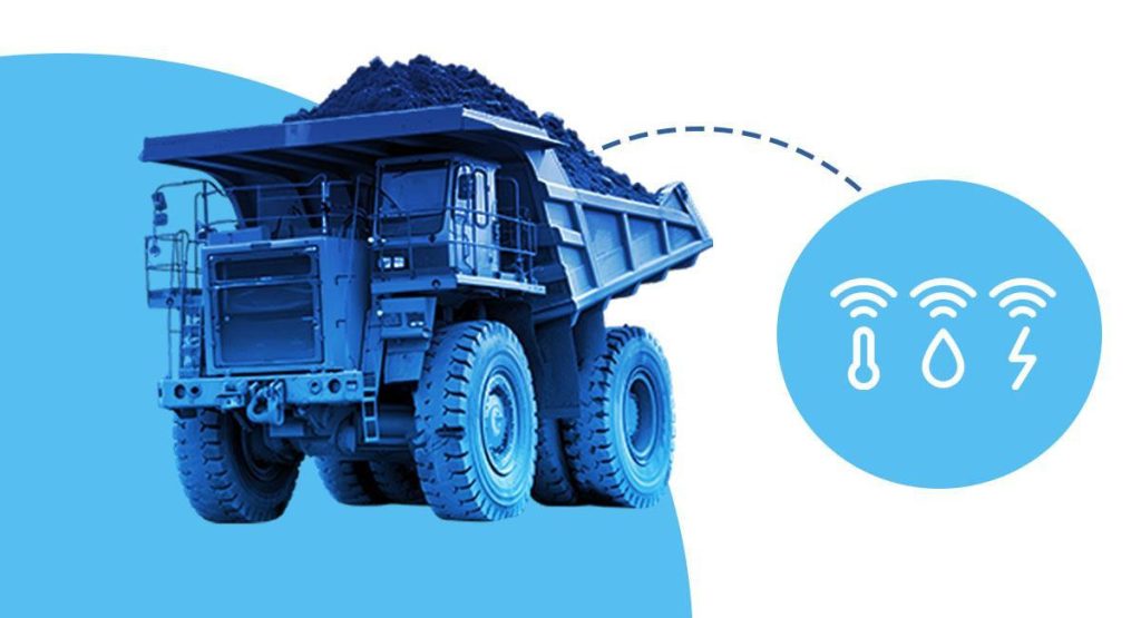 Dashboard sistem pemantauan sensor IoT menampilkan data real-time suhu getaran dan tekanan mesin industri untuk pemeliharaan prediktif